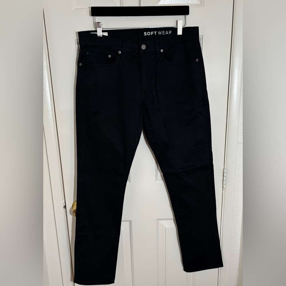 GAP Men's “Soft Wear” Dark Black Jeans Slim fit, 34x32 (Like New)